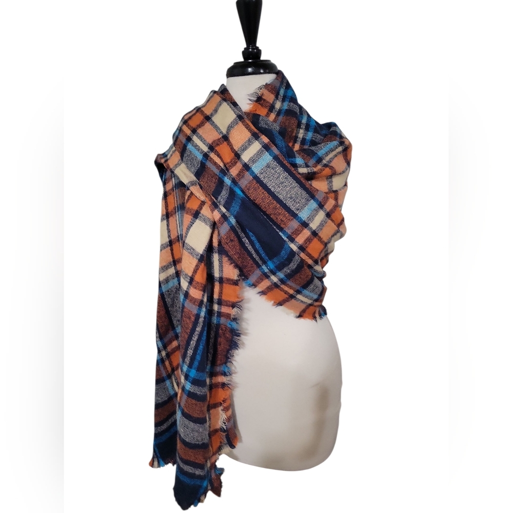 Pretty Persuasions Plaid Multicolor Blanket Scarf❄️